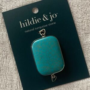 Turquoise Stone Pendant with Silver Accents